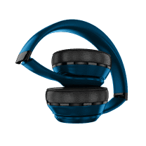blue headphones