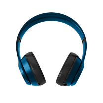 blue headphones