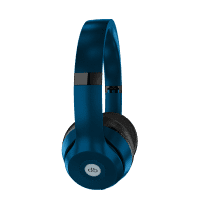 blue headphones