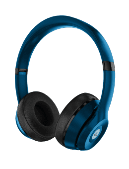 headphones in blue color