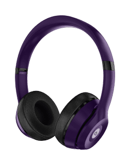 headphones in violet color